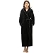 Produktbild Anaisy Bademantel Unisex Herren Damen Lang Homewear Bequem Normallacks Weiches Saunamantel Bade Hausmantel Jungen Morgenmantel (Color : Black-Damen, Size : S)