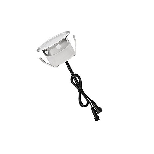 QACA 20er LED Einbauleuchten Bodeneinbaustrahler Warmweiß Außen Wasserdicht IP67 0.6W Ø30mm Treppenstufen Garten Terrasse - 8