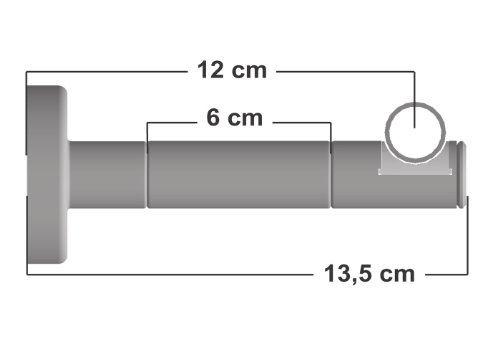 COOL Vorhang-/ Gardinenstange magnetisch, 20mm, L 160 cm, Weiß, 1-läufig - 7