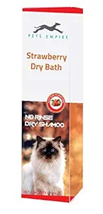 Pets Empire New Waterless Cat Shampoo | All Natural Dry Shampoo for Cats No Rinse Required- 250 ml(Strawberry)