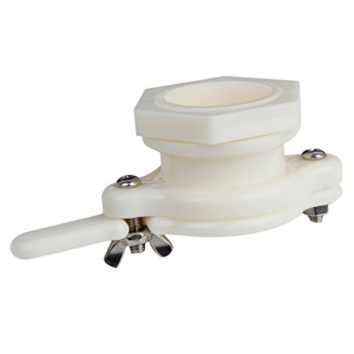 Gazechimp 38mm Funktion Honig Absperrschieber Tap Bienenzucht Imkerwerkzeug , Weiß Kunststoff