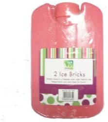 Pack of 2 Pink Freezer Ice Blocks Cool Bag Box