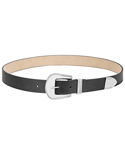 Preisvergleich Produktbild Steve Madden Westerngürtel, Schwarz / Silber, Größe M