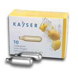 Kayser Cartouche pour siphon eau de Seltz - Vendu par 10