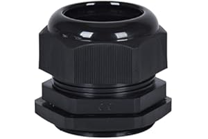 ONEFORUS 25 Pièces Plastique M10 Presse-étoupe pour Connexion 2mm-5.5mm Câble - Etanche IP68 Connecteur de Conduit Electrique avec Contre-écrou/Rondelle (Noire)