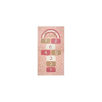 Atmosphera - Tapis de Chambre Marelle Coloris Rose 80 x 150 cm Bohème