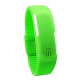 Everpert Männer Frauen Gummi LED Uhr Datum Armband Digital Sport Armbanduhr Grün