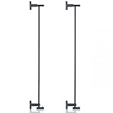 Metall Türschutzgitter Kaminschutz Absperrgitter Laufstall 1 Tür + 5 Seitenelemente + 2er Set Wandhalterung faltbar klappbar - 7