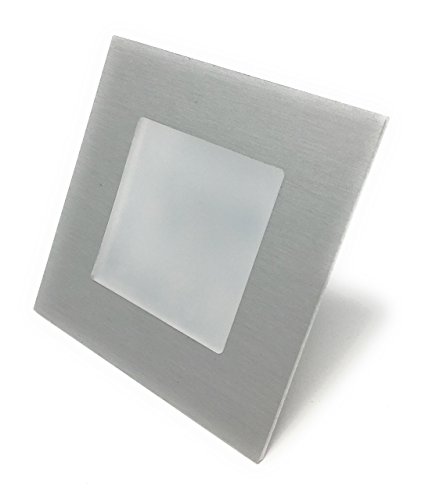 Preisvergleich Produktbild Treppenbeleuchtung LED 230V Wandleuchte Wandlampe Wandbeleuchtung Treppen Akzentbeleuchtung - Aluminium gebürstet Warmweiß