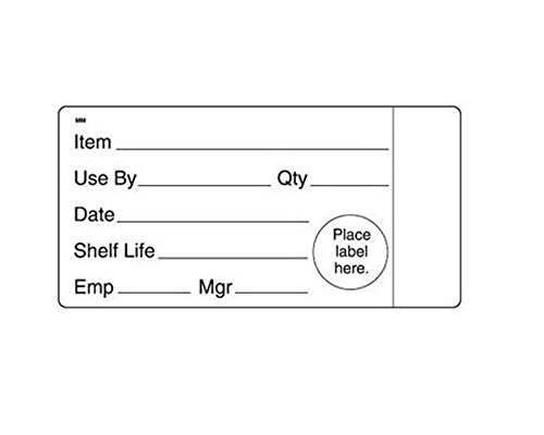 DayMark51mmx 102mm Removable Food Prep Label, 500 Labels Per Roll
