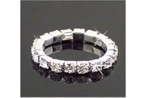 KIARA H&B Toe Ring Rhinestone Clear Crystal Elastic Stretch Fashion Jewellery Gift