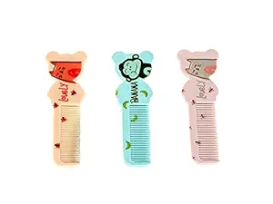 Adore Baby Small Hair Comb Set | Anti-Knot Pain-Free |Comb for Wet, Dry, Curly Hairs Kids with Wide Tooth Comb (Pack of 04)