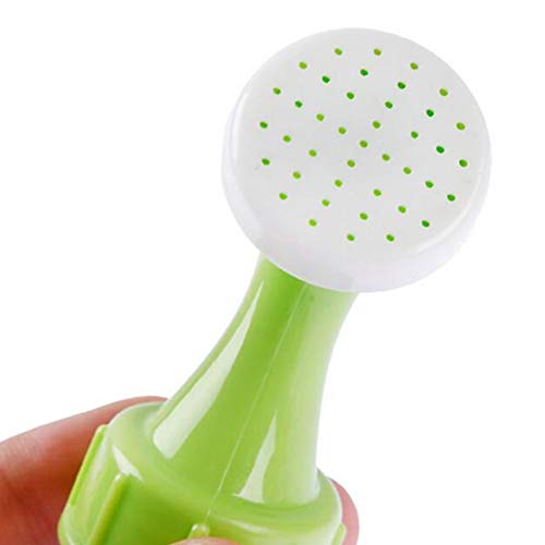 Preisvergleich Produktbild RRunzfon Bewässerungsdüse aus Kunststoff Blume Bewässerungspflanze Sprinkler Tragbarer Düse Flaschenverschluss Sprinkler Bottle Watering Schnabel Konverter 1 Set (2Pcs) Grün