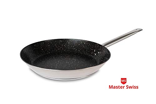 Sartén Acero y Aluminio - Mármol Antiadherente - 11 Pulgadas - Parte Inferior de Tres Capas