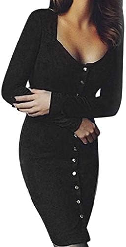ADESHOP Dresses for Women, Women Sexy Long Sleeve Casual Party Nightclub Slim Cocktail Dress