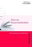 Image de Oldenbourg Textausgaben: Texte zur Neuen Sachlichkeit