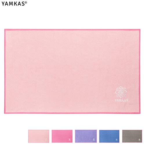 Yamkas Yoga Asciugamano Microfibra Piccolo 61x35cm - Leggero, Assorbente, Morbido