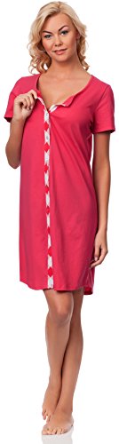 Italian Fashion IF Maternity Night Dress Iga 0114 (Raspberry, M)