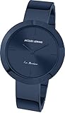 JACQUES LEMANS Damenuhr La Passion Metallband massiv Edelstahl ip-Blue 1-2031J