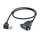 USB 3.0-Rückwandmontage B-Typ Buchse nach rechts abgewinkelt 90-Grad-B-Typ m？nnlich Verl？ngerungskabel