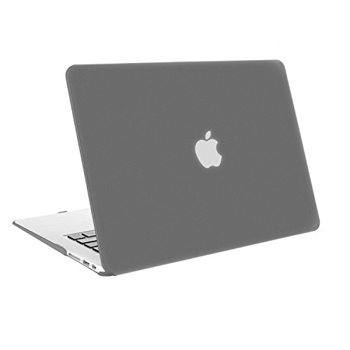 MOSISO MacBook Air 13 H  lle - Ultra Slim Hochwertige Plastik Hartschale Tasche Schutzh  lle Snap Case f  r MacBook Air 13 Zoll  A1466   A1369   Grau
