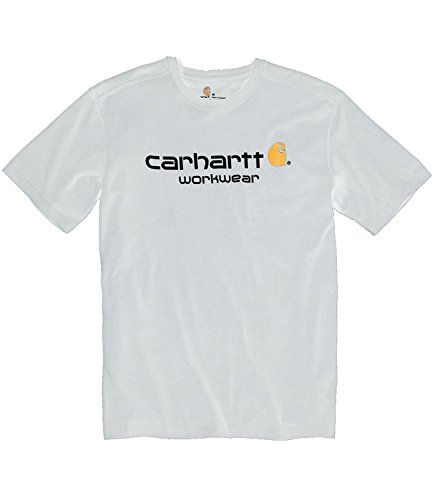 Carhartt .101214.100.S005 - Camiseta, diseño de logo en el centro, talla mediana, color blanco