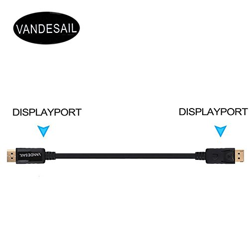 DisplayPort Kabel, VANDESAIL® Displayport 1.2 auf Displayport 1.2 Kabel Audio Video Adapterkabel mit Vergoldete Kontakte Unterstützung von 4K/ 1080p (26ft/8m, dp to dp 1.2V) - 2