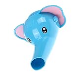 Tamaño: 9 * 11 * 6CM Ogquaton Premium Plastic Faucet Extender Animales de Dibujos Animados Forma baño Lavabo Grifo de Agua Extensor para bebés y niños Lavado de Manos Elefante Azul