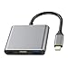 Produktbild Hub Adapter,Janly USB 3.1 Typ C zu grauem USB-C 4K HDMI USB 3.0 Hub Adapterkabel für Apple