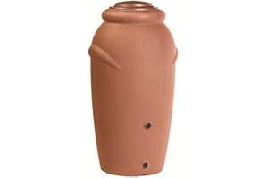 PROSPERPLAST Tonel de agua Contenedores de lluvia Depósito ánfora 210L con grifo., terracota