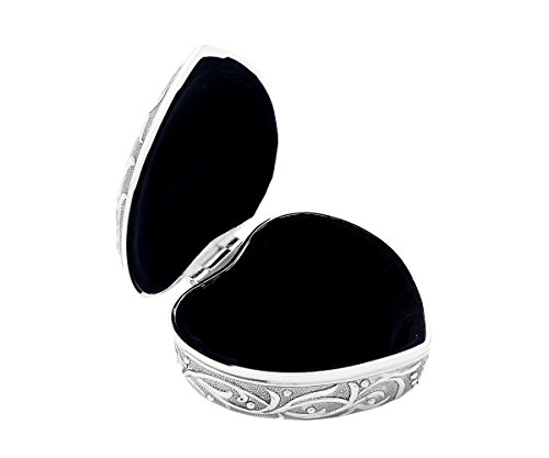 SCHMUCKKÄSTCHEN SCHATULLE ETUI SCHMUCKSCHATULLE RING KETTE SCHMUCK HERZ SILBER + BRILLIBRUM® FLYER - 4