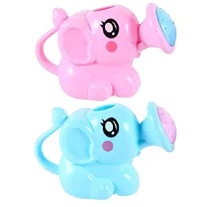 Generic 2pcs Watering Can Bath Toys Elephant Water Spray Toy Flower Plant Sprayer Water Bottle Sprinkler Pot Learning Educational Toy for Bathtub Shower Pool Blue Pink