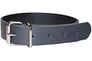 LEDERRIEMEN.COM Leder Befestigungsriemen mit Rollschnalle, Fixierriemen, Lederriemen, Schnalle, Farbe:dunkelgrau, Größe:1.5cm breit x 20cm lang