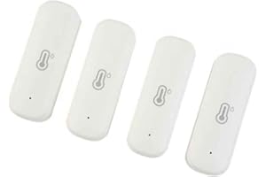 Mztaao 4-pack för tuya smart temperatur- och fuktighetssensor för zigbee trådlös termometer hygrometer för hem växthus babyrum automatisering aviseringar