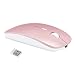 Produktbild Szyee Kabellose Maus Slim 2.4G Wireless Maus USB Nano Empfänger Drahtlose Maus Lade die Maus Bewege die Maus Optische Maus für Laptops PCs andere Smart Devices (Rosé Gold)