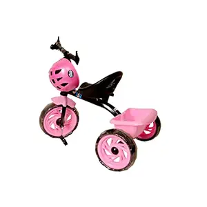 Ovi Kids Baby Tricycle Pink Colour Kids Tricycle Whit Helmet Recommended Tricycle for Baby Girl or Tricycle for Baby boy or Tricycle for Toddler Girl or Tricycle for Pink