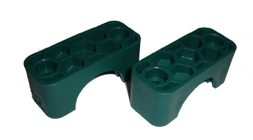 Hydraulikrohrschelle d=22mm grün Ober- und Unterteil