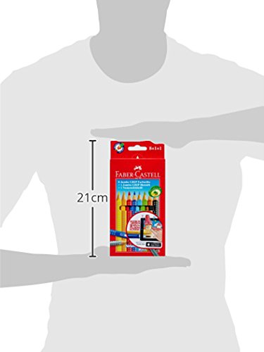 Faber-Castell 280921 Farbstift Jumbo Grip 8er mit Bleistift und Namensfeldstift - 9