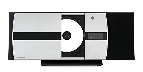 Bennett & Ross Ã…lesund Vertikal Stereoanlage (CD/MP3, USB, Bluetooth, NFC, UKW-Radio, Stand- oder Wandmontage, Uhr mit Weckfunktion, inkl. Fernbedienung) Schwarz/Silber