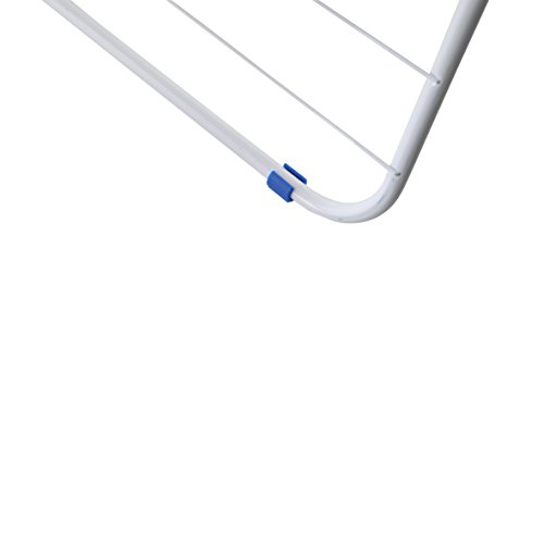 Axentia 251503 Scherenwäschetrockner weiss beschichtet, Platzsparwunder Wascheständer, Wäschetrockner perfekt für die kleine Wäsche oder Singlehaushalt, leicht verstaubarer Scherenwäscheständer, 10 m Trockenlänge, 180 x 55 x 93 cm, leicht zu montierender Trockner für Wäsche - 7