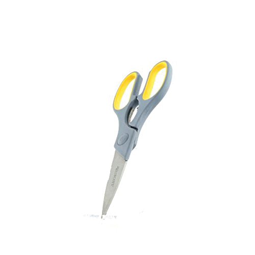 Westcott E-30486 00 Titanium Super Softgrip Multifunktionsschere, 21 cm, grau-gelb - 3