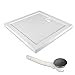 Produktbild Rapid Teck® Duschwanne ABS Duschtasse weiß 80 x 80 x 4 cm inkl Ablaufgarnitur, sehr Flach Glasfaser verstärkte Wanne Hochglanz
