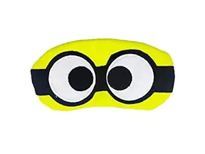 Nitsha Velvet Blind Sleeping Cartoon Character Eye mask shade for Men Women Girls Boys Kids - Yellow and Black Model No.10