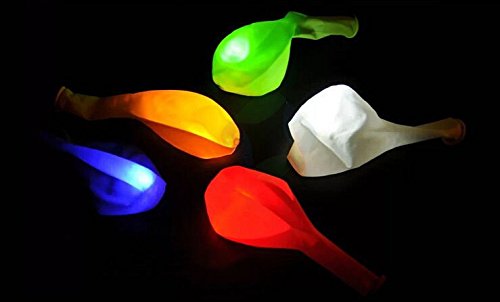 20 x LED leuchtende XEVIL Luftballons – Buntmix – schöne Ballons für Party, Geburtstag, Hochzeit, Festival (mehrfarbig) - 3