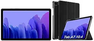 Samsung Galaxy Tab A7 26.31 cm (10.4 inch), Slim Metal Body, Quad Speakers with Dolby Atmos, RAM 3 GB, ROM 32 GB Expandable, Wi-Fi+4G, Grey + 1 Cover
