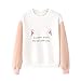Produktbild ABsoar Sweatshirt Damen Cartoon Katze Shirt Langarm Druck Pullover Pulli Langarmshirt Blusen Lässiges Pulli Oberteile Jumper Streewear