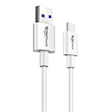 CABLE MULTIUSO: ideal para cargar y alimentar dispositivos habilitados con USB tipo C, así como para sincronizar datos, fotos, vídeos y música. Es retrocompatible con todos los dispositivos USB.