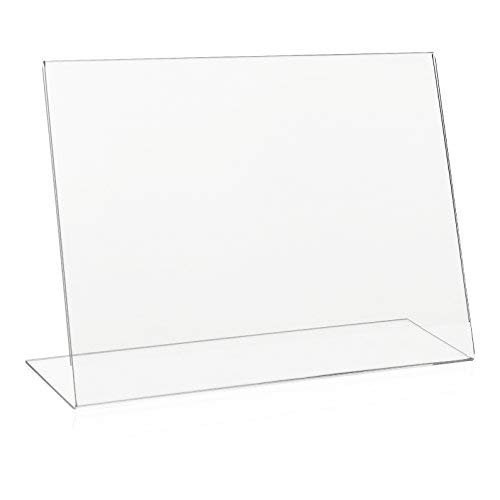 Vitadisplays - Soporte en L para carteles (DIN A4, vertical, inclinado)