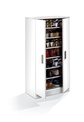 Furniturefactor Alfy Armoire à chaussures Blanc