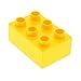 Produktbild 1 x Lego Duplo Basic Bau Stein gelb 2x3 für Set 5795 6157 10804 6052 10526 87084